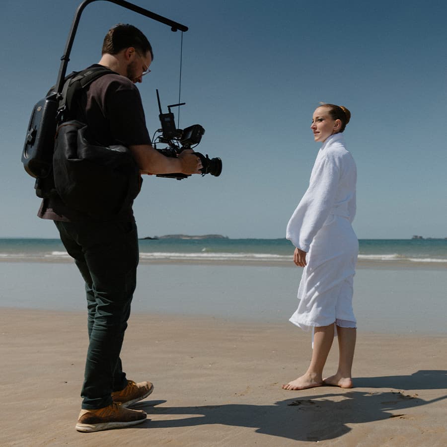 Tournage de la vidéo sur les nouvelles chambres du grand hôtel des thermes